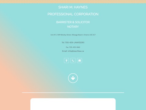 Screenshot of the Beach Law website