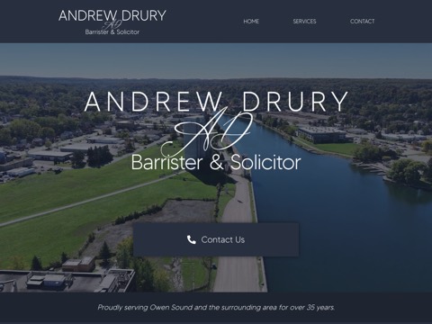 Screenshot of the Drury Andrew website