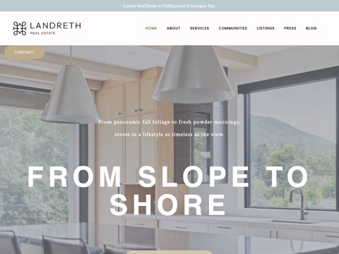 Screenshot of the Eva Landreth | Landreth Real Estate | Century 21 Realtor website