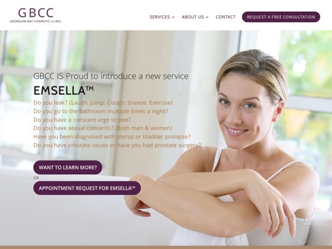 Screenshot of the Georgian Bay Cosmetic Clinic website