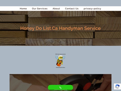 Screenshot of the Honey Do List.Ca website
