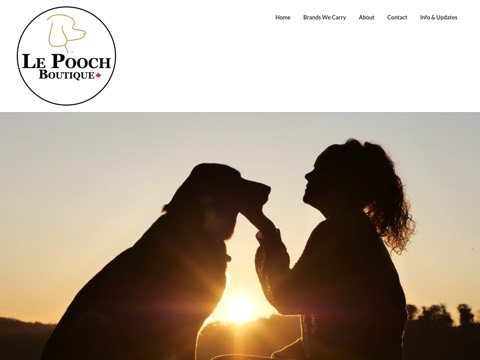 Screenshot of the Le Pooch Boutique website