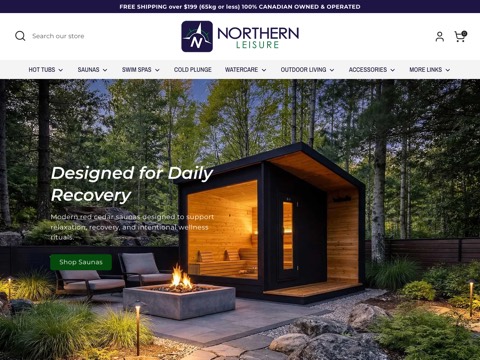 Screenshot of the Northern Leisure® Distribution Centre website
