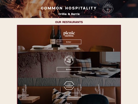 Screenshot of the PICNIC cantina website