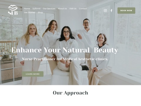 Screenshot of the SLB Medical Aesthetics Clinic website