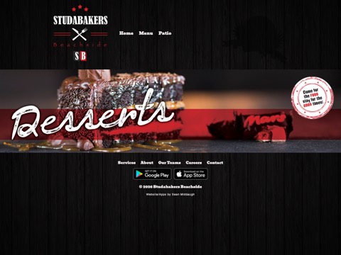 Screenshot of the Studabakers website